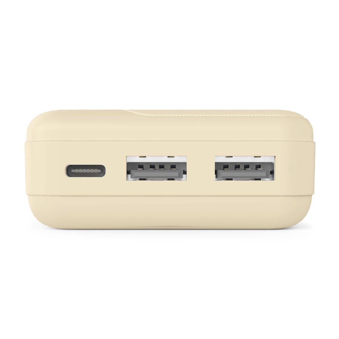 HAMA Външна батерия "Pocket 10", 10000 mAh, Изходи: 2x USB-A, бежов