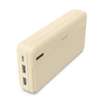 HAMA Външна батерия "Pocket 20", 20000 mAh, Изходи: 2x USB-A, бежов