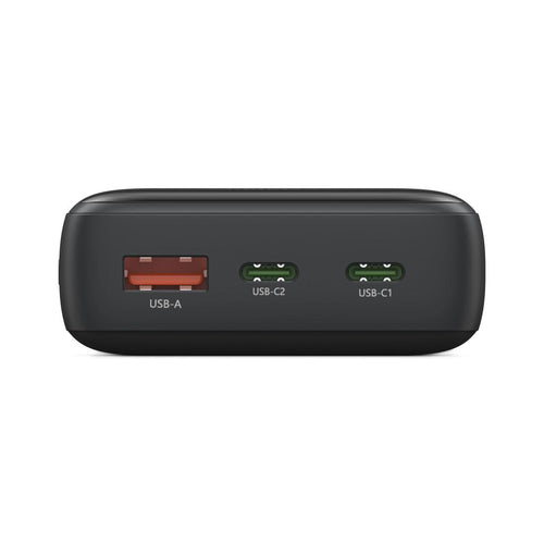 HAMA Външна батерия "PD10-W20", 10000 mAh, 3 изхода: 2 x USB-C, USB-A, Бързо зареждане