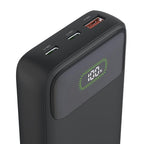 HAMA Външна батерия "PD10-W20", 10000 mAh, 3 изхода: 2 x USB-C, USB-A, Бързо зареждане