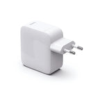HAMA Fast Charger, 65 W, GaN, 2x USB-C, with 0.7m Extendable Cable, White
