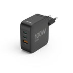HAMA Бързо зарядно GaN, 2x USB-C, 1x USB-A, PD, 100 W, черно