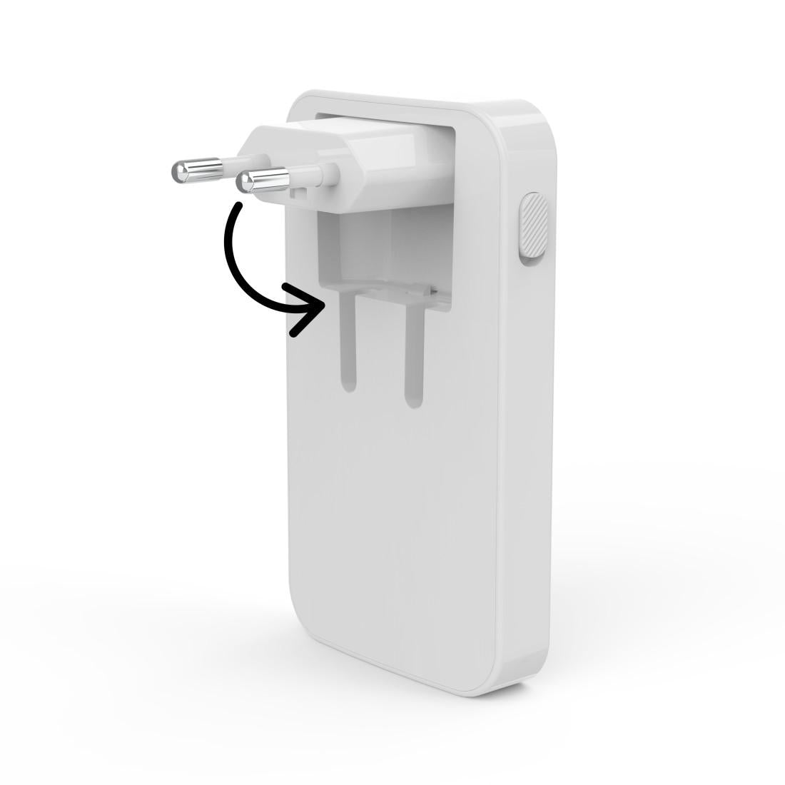 HAMA Бързо мини зарядно, 65W, 2x USB-C, 1x USB-A, PD, плоско, бяло