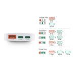 HAMA Quick Mini Charger, 65W, 2x USB-C, 1x USB-A, PD, flat, white