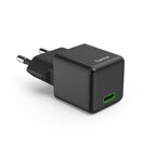 HAMA Fast Mini Charger 220V, USB-C, PD/Qualcomm, 25 W, black