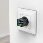 HAMA Fast Mini Charger 220V, USB-C, PD/Qualcomm, 25 W, black