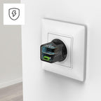 HAMA Fast Mini Charger 220V, USB-C, PD/Qualcomm, 25 W, black