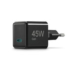 HAMA Fast GaN Mini Charger, USB-C, PD, 45 W, Black