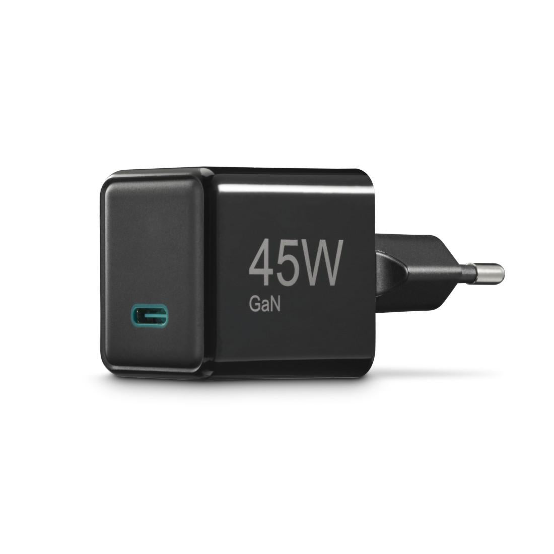 HAMA Бързо мини зарядно GaN, USB-C, PD, 45 W, черно