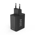 HAMA Mini Charger 220V 35W, 1x USB-C PD, 3x USB-A, Black