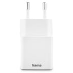 HAMA Fast Mini Charger 1x USB-C, 1x USB-A, PD, 20 W, white