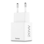 HAMA Fast Mini Charger 1x USB-C, 1x USB-A, PD, 20 W, white