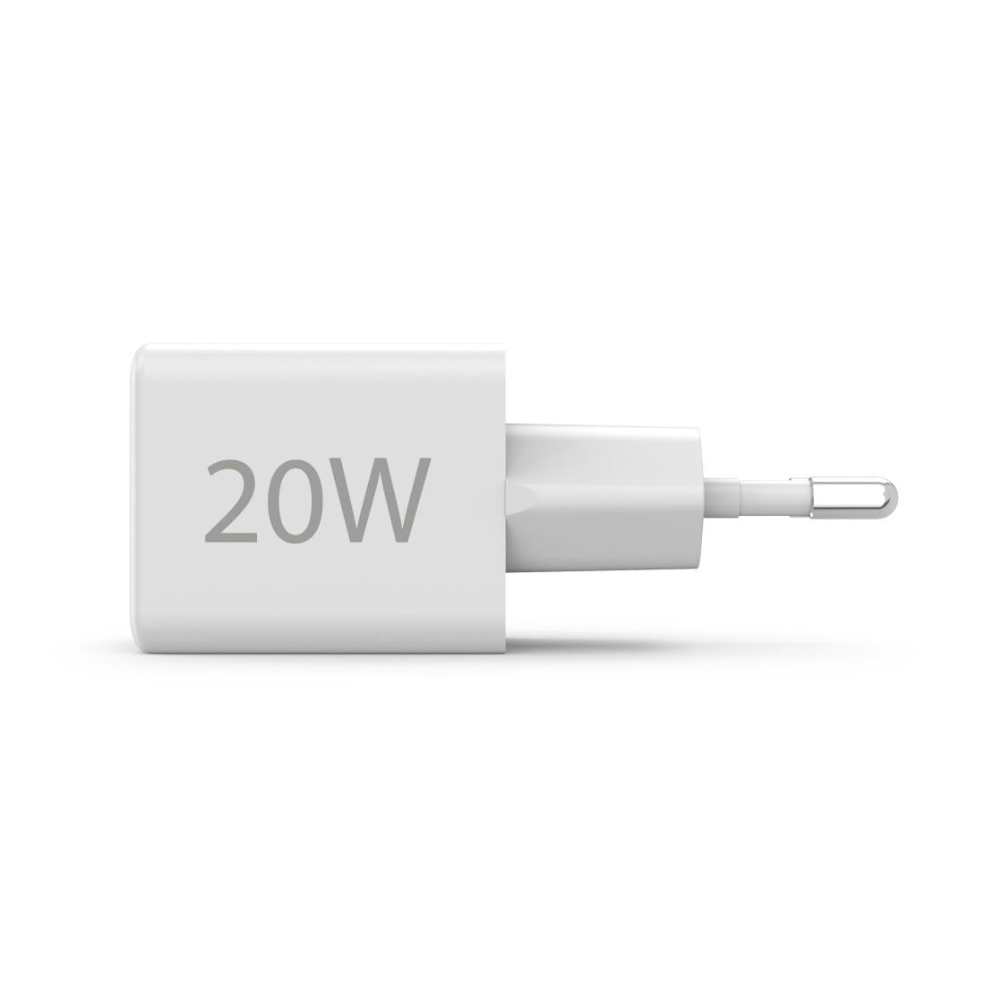 HAMA Бързо мини зарядно 1x USB-C, 1x USB-A, PD, 20 W, бяло