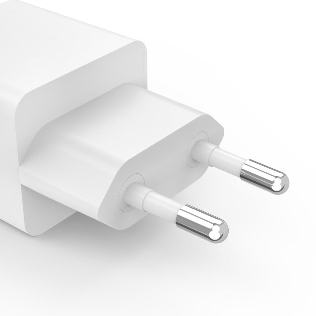 HAMA Бързо мини Gan зарядно, 30 W, 1x USB-C, 1x USB-A, PD, бял