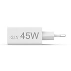 HAMA Fast Mini Charger, 45W, 1x USB-C - 1x USB-A, PD, White