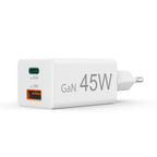 HAMA Fast Mini Charger, 45W, 1x USB-C - 1x USB-A, PD, White