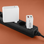 HAMA Fast Mini Charger, 45W, 1x USB-C - 1x USB-A, PD, White