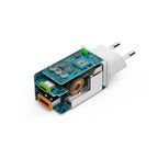 HAMA Fast Mini Charger, 45W, 1x USB-C - 1x USB-A, PD, White