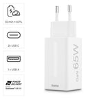 HAMA Fast Mini Charger, 65W, GaN, PD, 201996