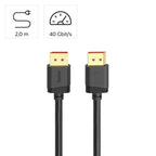 HAMA DisplayPort Cable, DP 2.1, Ultra-HD 8K, 40 Gbit/s, 2 m
