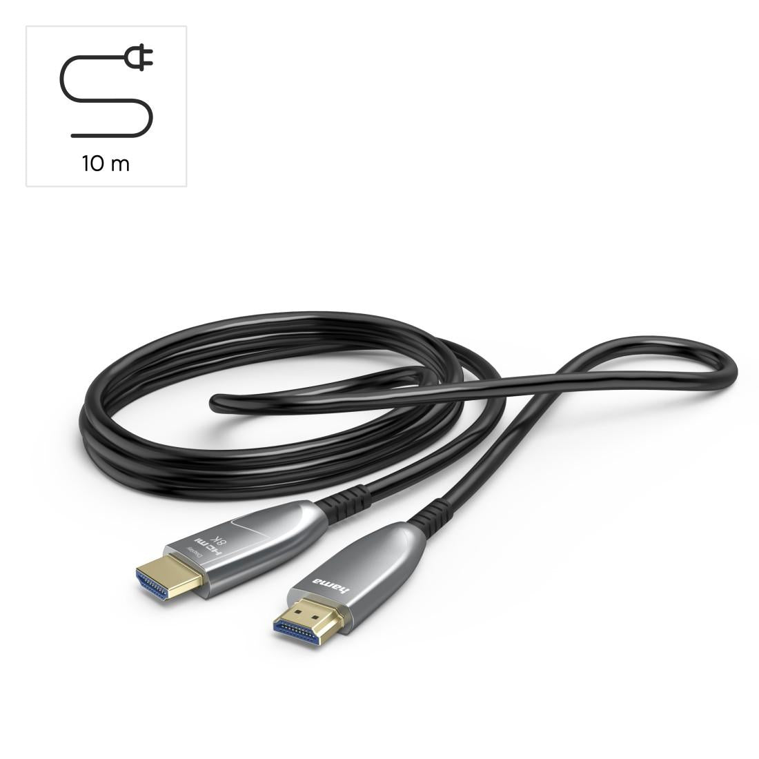 HAMA Оптичен HDMI кабел, ултра високоскоростен, AOC, сертифициран, 8K, алуминий, 10 м