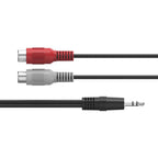 HAMA Audio Adapter, 2 x RCA Female - 3.5 mm Jack Male, Stereo