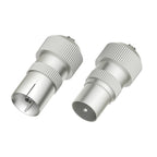 HAMA Coaxial kit, male-female, screw attachment, metal