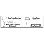 HAMA Coaxial angle, male, screw-on