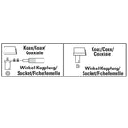 HAMA Coaxial angle, female, screw-on