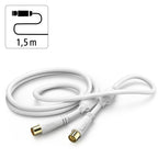 HAMA Coaxial Antenna Cable, Gold-plated, 1.5 m, 100 dB