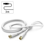 HAMA Coaxial antenna cable, gold-plated, 3.0 m, 100 dB