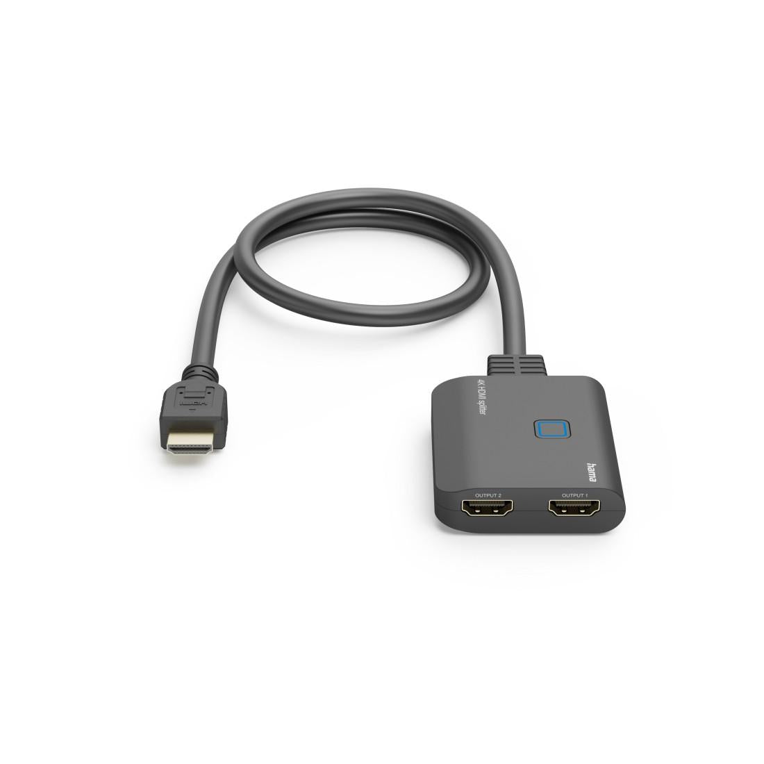 HAMA Сплитер 4K HDMI мъжко - 2 x HDMI женско, черен