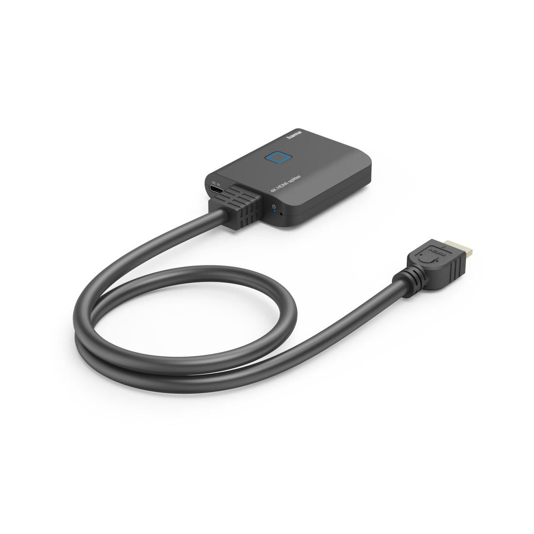 HAMA Сплитер 4K HDMI мъжко - 2 x HDMI женско, черен