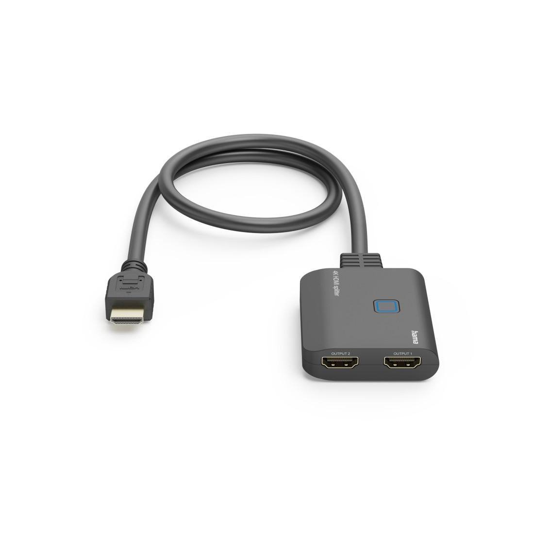 HAMA Сплитер 4K HDMI мъжко - 2 x HDMI женско, черен