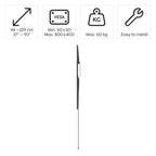 TV wall mount HAMA, 229 cm (90") up to 60 kg, 220815
