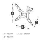 TV Wall Mount, Fullmotion, 165cm, 65", 1 Arm, up to 20 kg