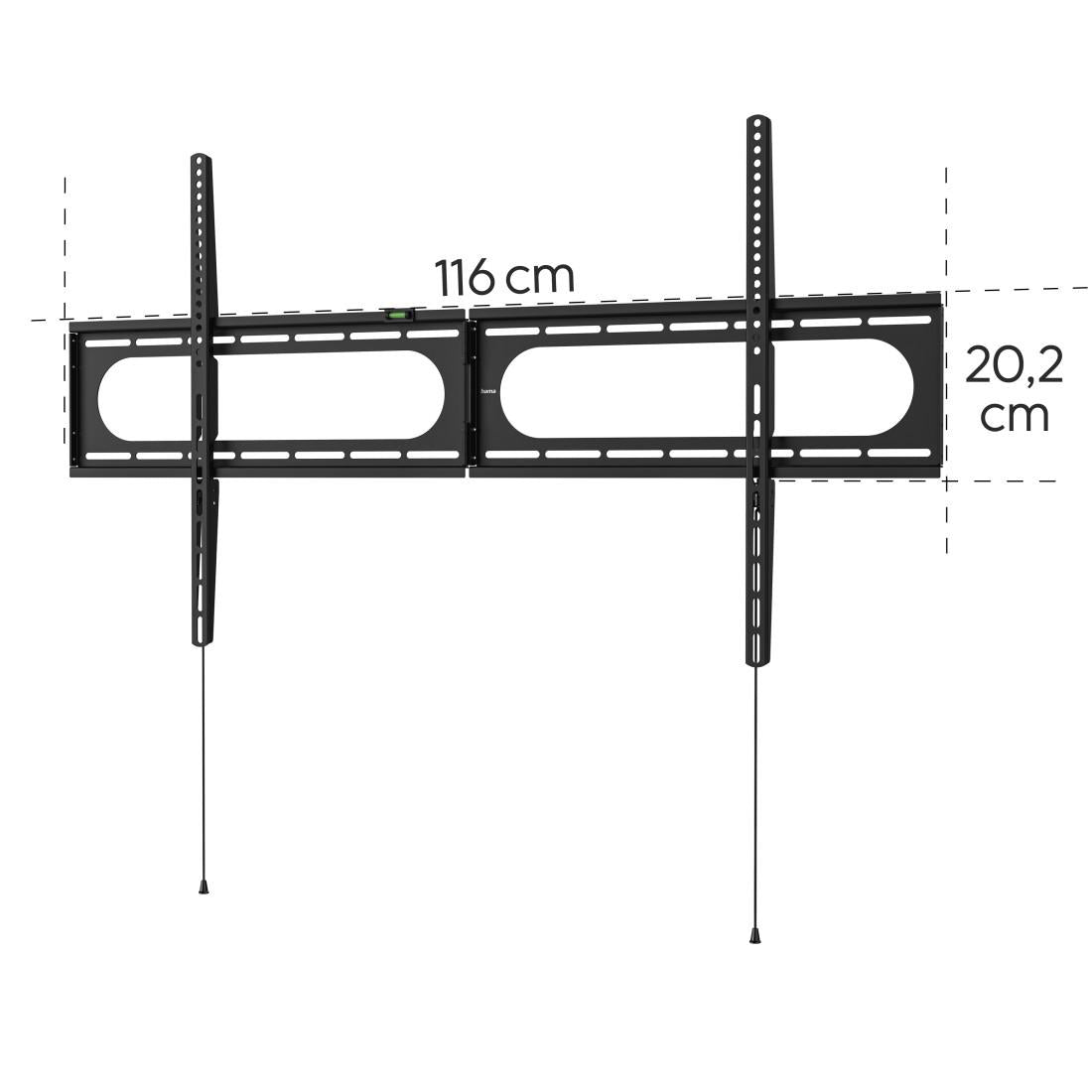 Стенна стойка за TV, 120" (305 см) до 100 кг, разстояние от стената 2,8 см