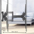 Wall mount for TV HAMA, 216 cm (85”), up to 50 kg, rotatable, tiltable, pull-out
