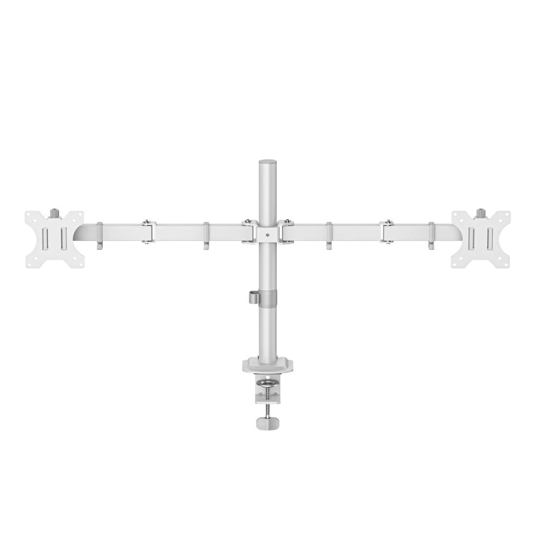 HAMA Стойка за 2 монитора за бюро, регулируема, 13" - 35", 12 кг, Бял