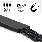 HAMA Magnetic Cable Duct, 90 cm, for Wall Mounting, Black