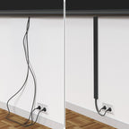 HAMA Magnetic Cable Duct, 90 cm, for Wall Mounting, Black