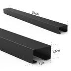 HAMA Magnetic Cable Duct, 55 cm, for mounting on table legs, black