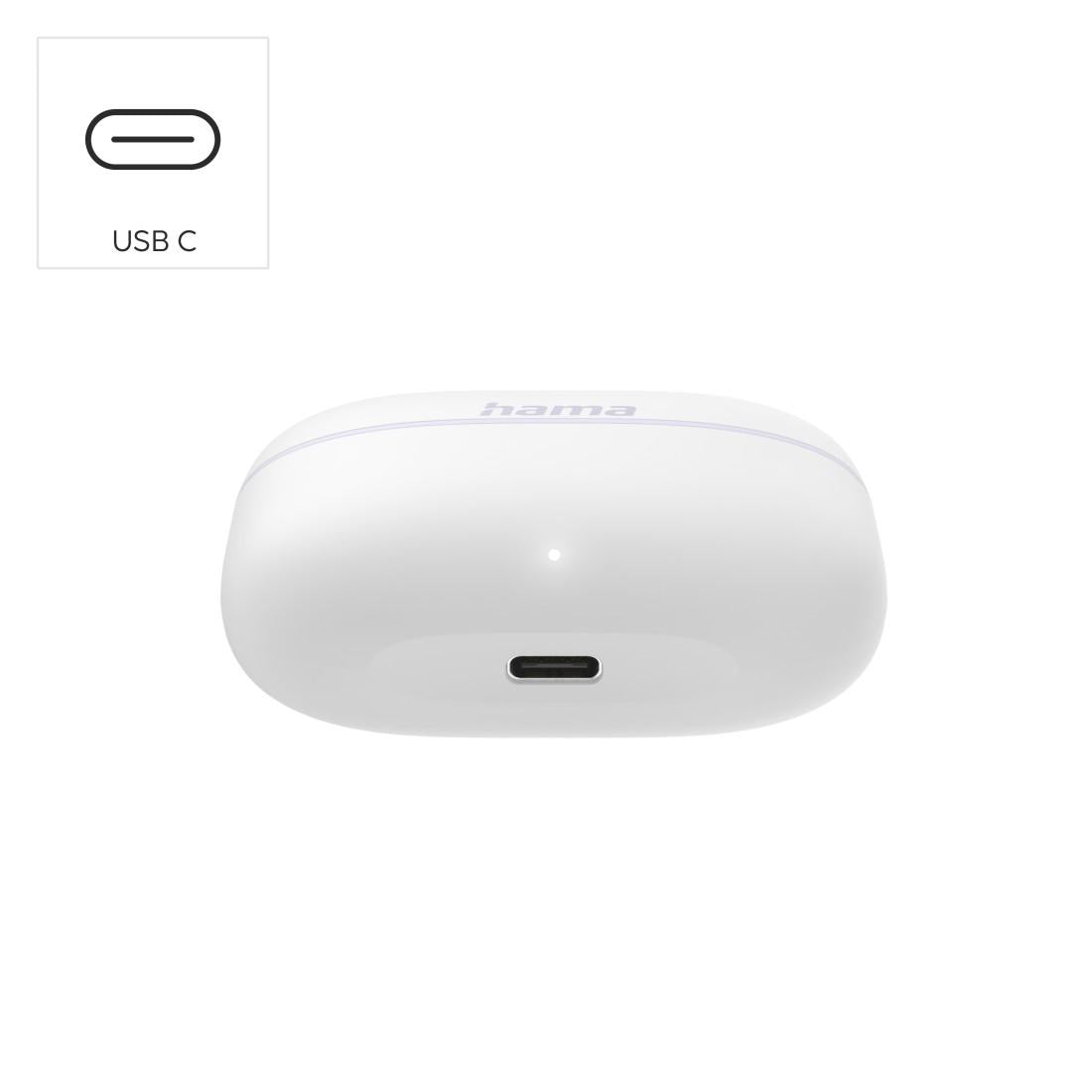 HAMA Блутут слушалки "Freedom Buddy II", True Wireless, Бял
