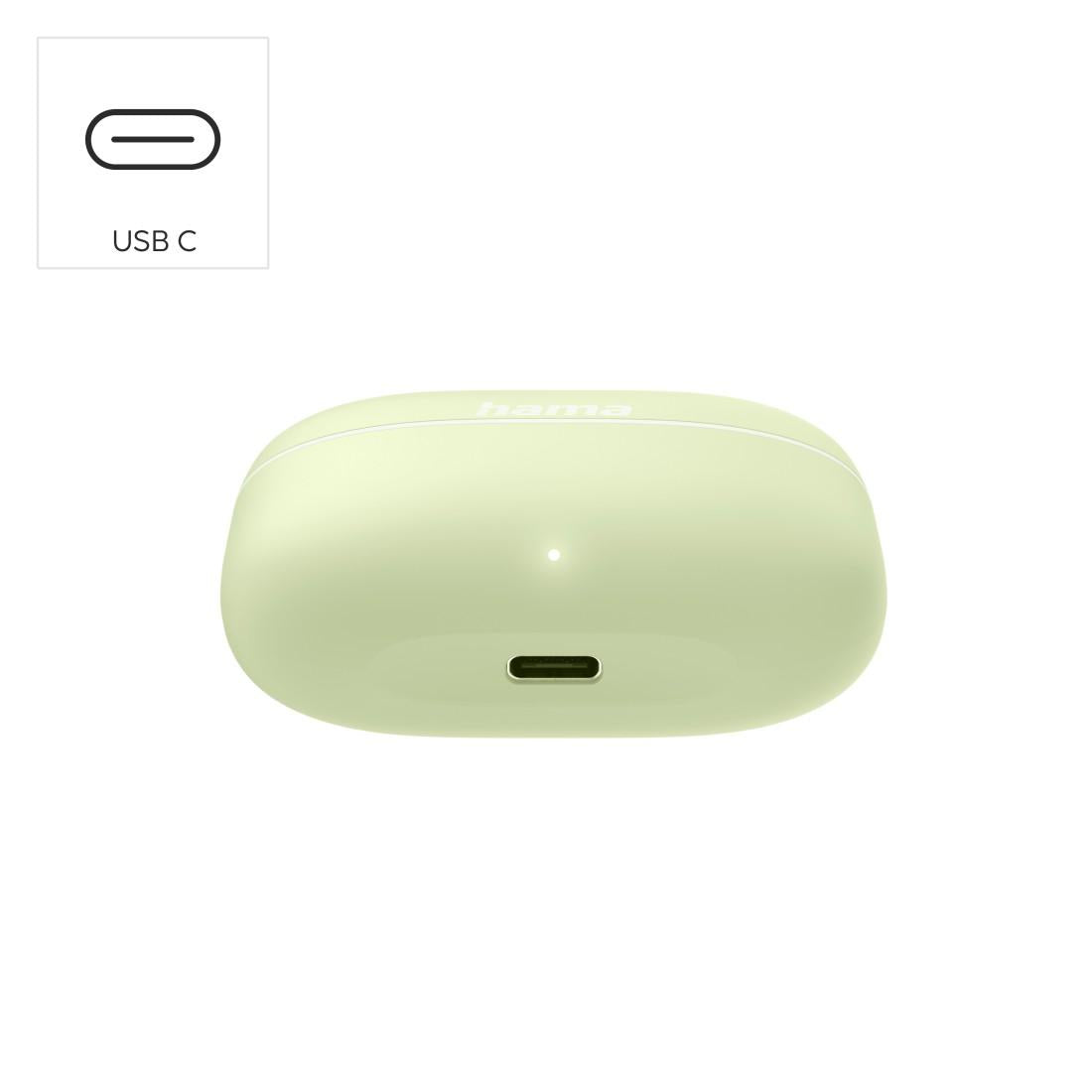 HAMA Блутут слушалки "Freedom Buddy II", True Wireless, Зелен