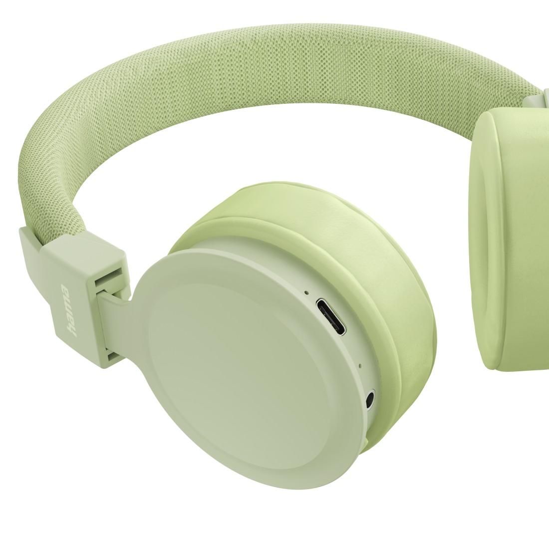 HAMA Слушалки с микрофон "Freedom Lit III"  Bluetooth, On-Ear, зелен
