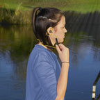 HAMA Bluetooth Headphones, Sport, "Freedom Athletics III", with Microphone, Yellow and Black