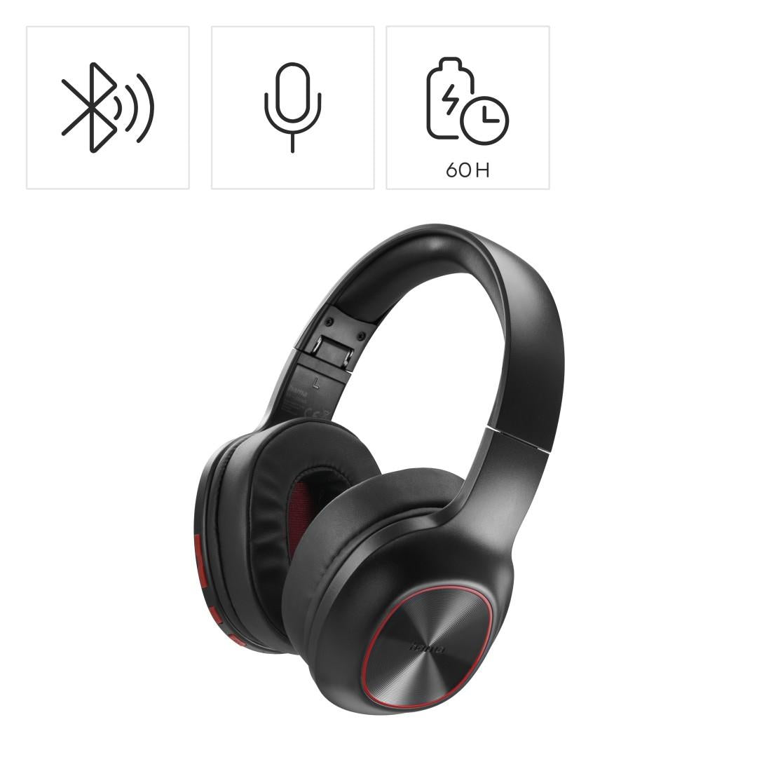 HAMA Блутут Слушалки "Spirit Calypso III", Over-Ear, Bass Boost, Foldable, черен