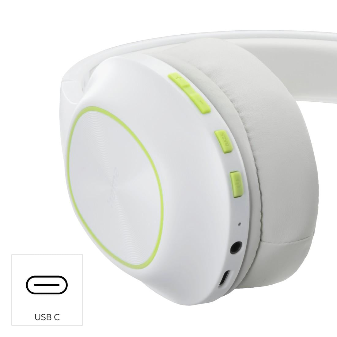 HAMA Блутут Слушалки "Spirit Calypso III", Over-Ear, Bass Boost, Fold, бял
