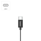 HAMA "Classy" Earphones, USB-C, in-ear, microphone, kink protection, black