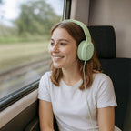 HAMA Headphones with Microphone "Fun C", USB-C, single-sided cable guide, green